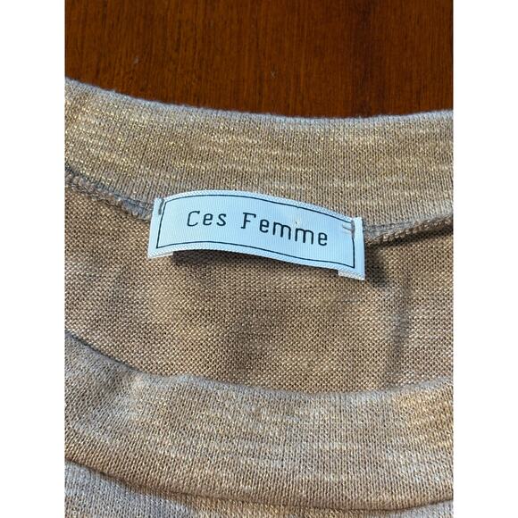 Ces Femme Gray Top Size Medium - Picture 2 of 6